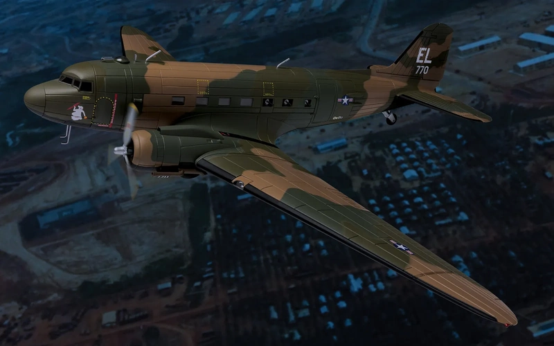 Corgi Aa38212A 1/72 Douglas ™ Ac-47 Reconnaissance Aircraft "Ghost 71" Alloy Model Corgi Aa38212A 1/72 Douglas ™ Ac-47 Reconnaissance Aircraft "Ghost 71" Alloy Model