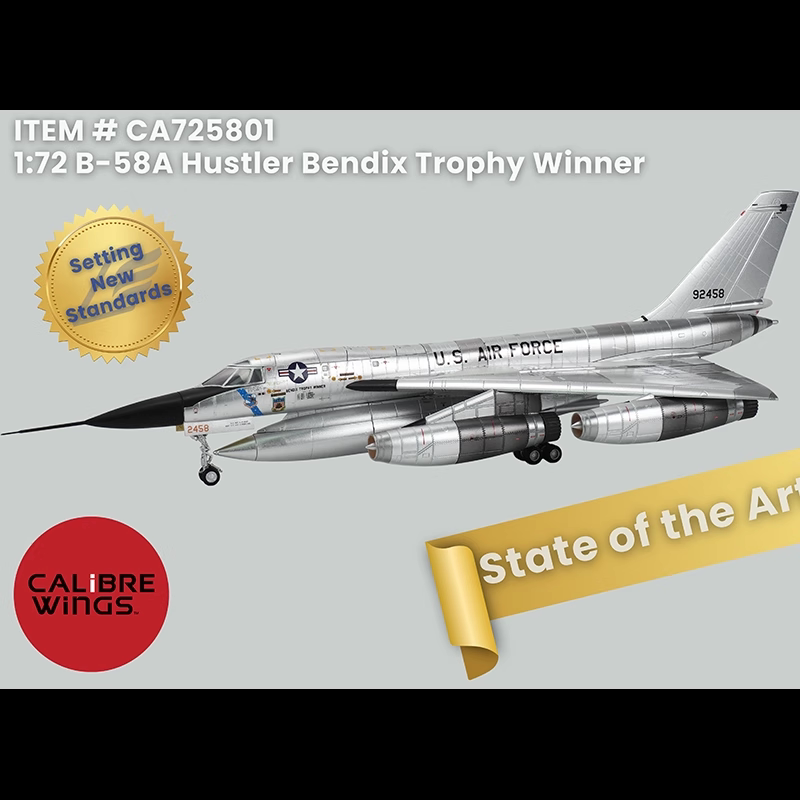 Calibre 1/72 Ca725801 U.S. Air Force B-58A Supersonic Strategic Bomber Alloy Model