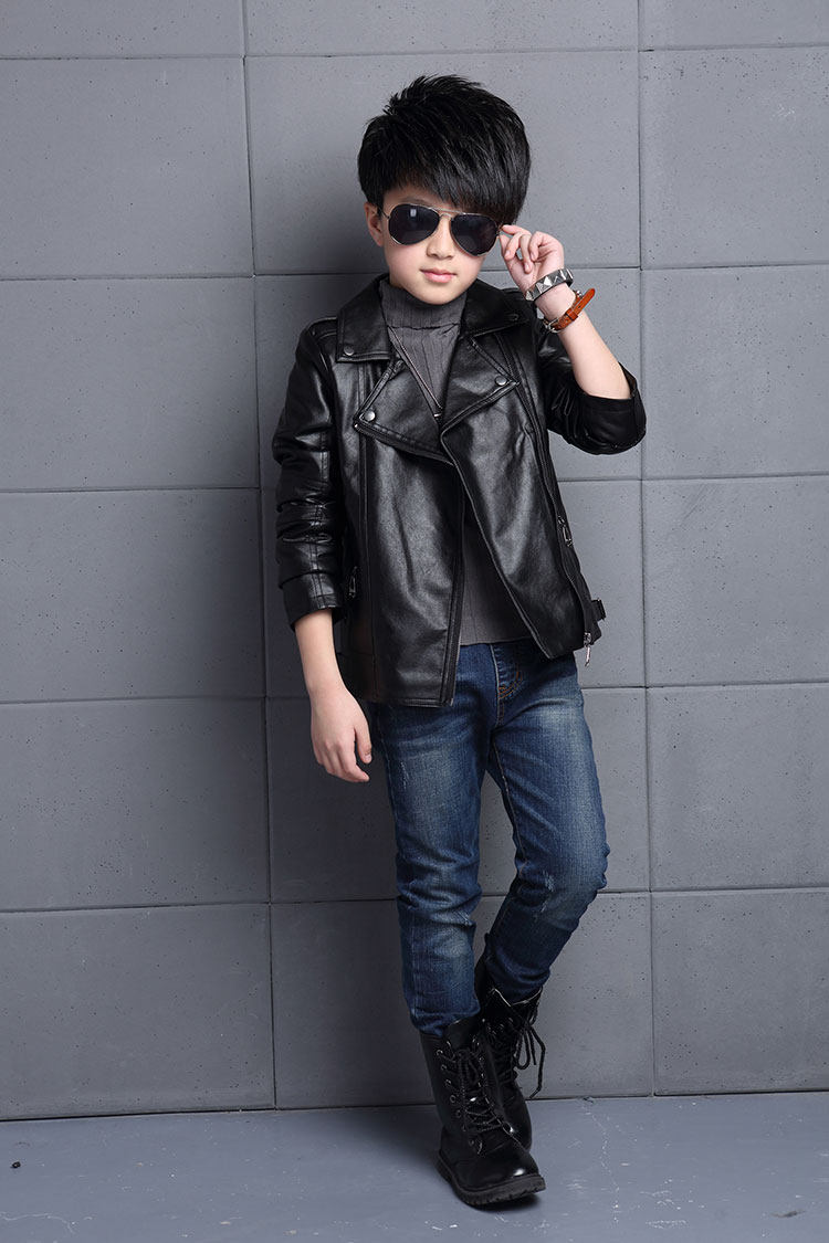 Blouson enfant en cuir PU - Ref 2159612 Image 9