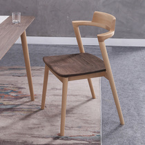 Zothrin Solid Wood Chair Black Walnuts Wood Dining Chair Half Armchair Solid Wood Home New Chinese Chair