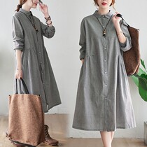2022 postpartum feeding single row with thin shirt long sleeve plaid pregnant woman with dress and dress lady new 200 catty mm