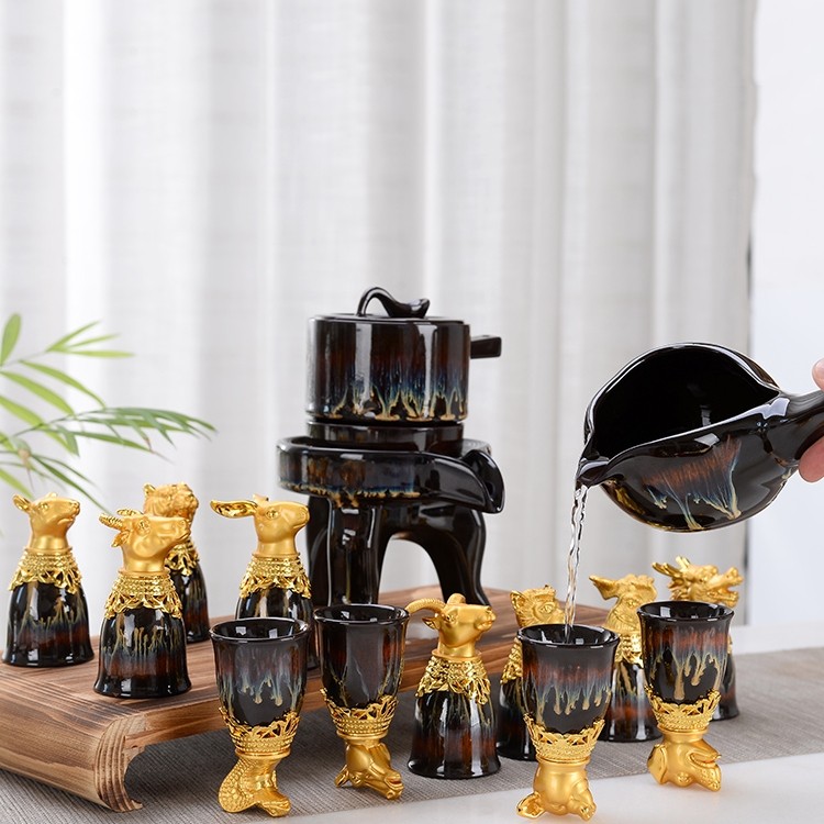twelve new 12 zodiac to run automatic anti-burn tea tea tea cup Sashkin kilns have changed over festival delivery suits-Taobao