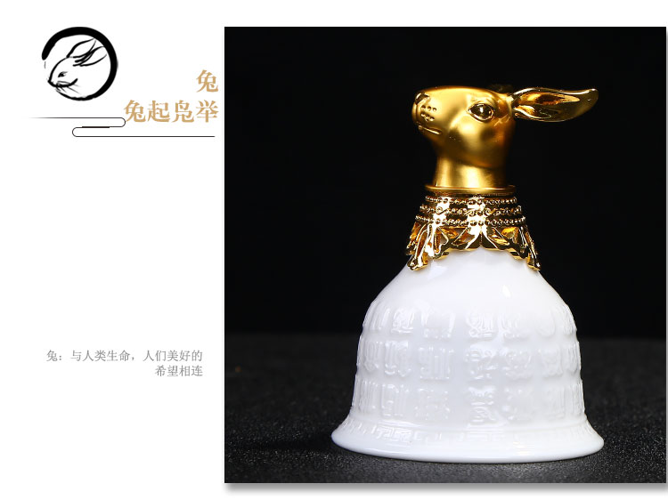Tùy chỉnh 12 Zodiac rượu lớn ly thủy tinh đầu tiên chén gốm sứ với rượu mạnh xô nhỏ hai hai chén sứ - Rượu vang đồ mở rượu vang