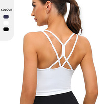 European And European U Collar Sports Underwear Cross Beauty Back Sports Vest Women No Steel Ring Running Fitness Yoga Sports Bra