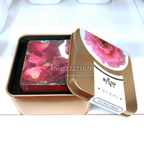 Korean iron box handmade flower essential oil soap jasmine makeup remover face moisturizing soap hundred flowers drunk aloe vera rose cleansing soap