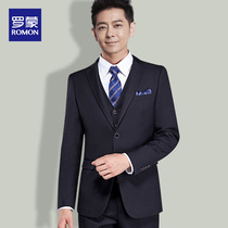Romons grooms suit suit Korean version of mens dress with groom clothes custom gown wedding suit groom gown