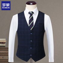 Romont Business Fashion Western suit waistcoat for young mens suit waistcoat Machia Korean version of the Bodybanquet Wedding