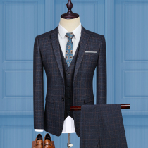 Business casual suit suit male Han Bang slim groom wedding wedding dress Young men handsome professional formal dress