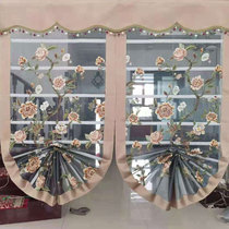 New Chinese Louver lift lift light shading study restaurant partition decoration 2021 New Roman curtain