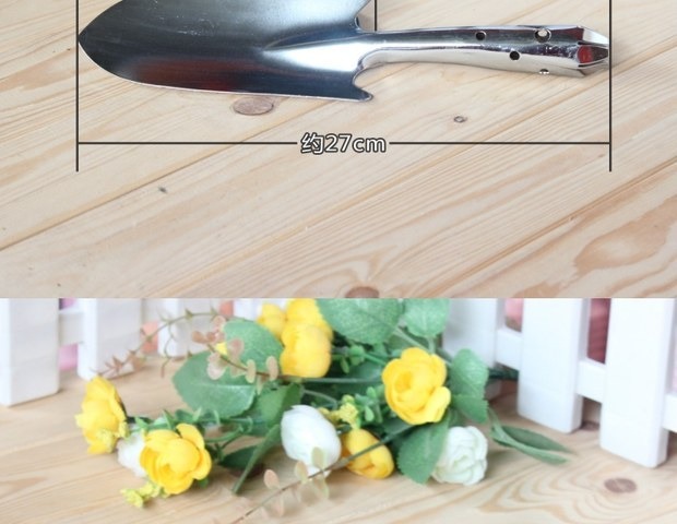 Dụng cụ làm vườn Xẻng gia đình Dụng cụ trồng trọt K1130 Bạc trắng Xẻng xanh - Nguồn cung cấp vườn dụng cụ làm cỏ