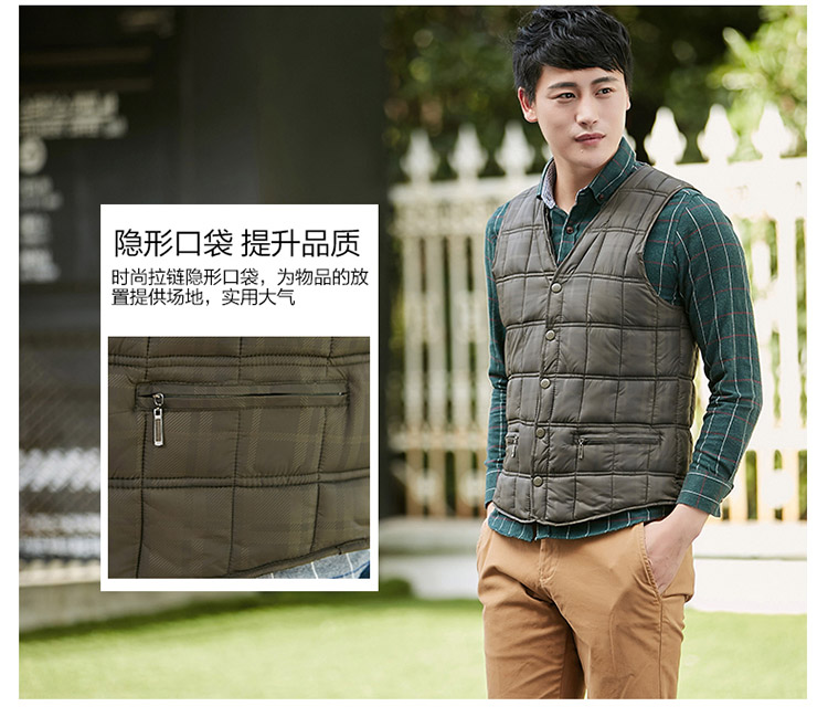 Áo khoác cotton nam mùa thu và mùa đông ngắn ấm áp lót dày áo vest kích thước lớn áo khoác vest nam hàn quốc