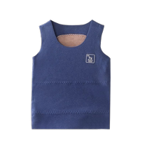 Childrens thermal vest German velvet autumn and winter baby belly protection bottoming wear autumn vest boys plus velvet girls underwear