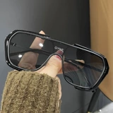 Желтые трендовые солнцезащитные очки, брендовый оранжевый объектив, изысканный стиль, защита от ультрафиолета, популярно в интернете