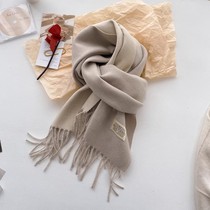 Scarves Woman Autumn Winter Advanced Sensation Double Face Imitation Cashmere 2023 New Gush Thickening Warm Students Scarf shawl