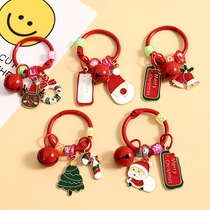 Santa Claus tree creative keychain womens decoration car key chain pendant school bag pendant Christmas small gift