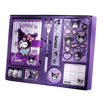 Hand ledger gift box set for girls cute girl heart ledger childrens stationery supplies Kuromi notebook birthday gift full set of spree girl learning cane diary tool material