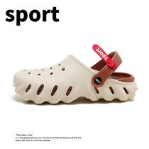 Croc Shoes Mens Summer New Trendy Outerwear Non-slip Wear-Resistant Thick Soft Sole Outdoor Two-Wear Sandals and Slippers