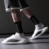 Мужские летние тапочки, спортивные сандалии на платформе, слайдеры, нескользящая удобная обувь, популярно в интернете