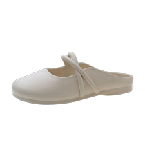 2024 new summer casual half-pack slippers for women soft-soled versatile anti-slip shoes flat-soled fashionable beach shoes for outer wear