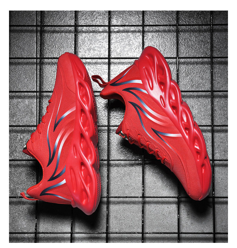 Мода повседневная обувь 2022新款春秋季布鞋刀锋飞织透气运动鞋女休闲鞋系带厚底时尚男鞋