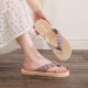 2025 new summer flip-flops for outer wear, fashionable soft-soled non-slip lightweight simple flat-soled slippers, casual flip-flops for women