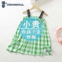 Girls sundress summer new baby girl dress girl fashion versatile suspender skirt breathable and light summer dress