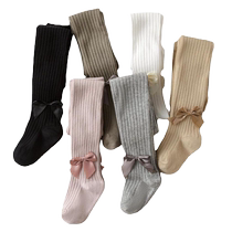 Childrens pantyhose spring and autumn thin baby large PP socks girls leggings pure baby pantyhose outer wear princess cotton