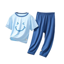Parent-child summer clothes family of three short-sleeved shorts 2024 new t-shirts mother and daughter clothes cute air-conditioned clothes trendy