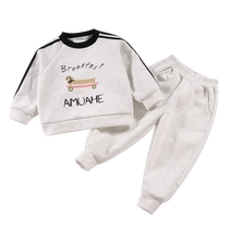 Childrens clothing boys autumn clothing suit 2024 new sweatshirts and pants big boys sports cool and handsome autumn trend