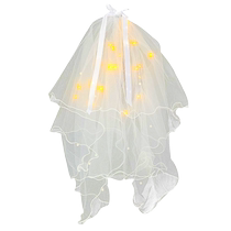 White veil headdress certificate proposal photo props bride wedding engagement registration main wedding dress female fluffy short