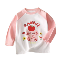 Boys autumn clothing childrens clothing cotton long-sleeved T-shirt 2024 new small and medium-sized childrens cartoon bottoming shirt