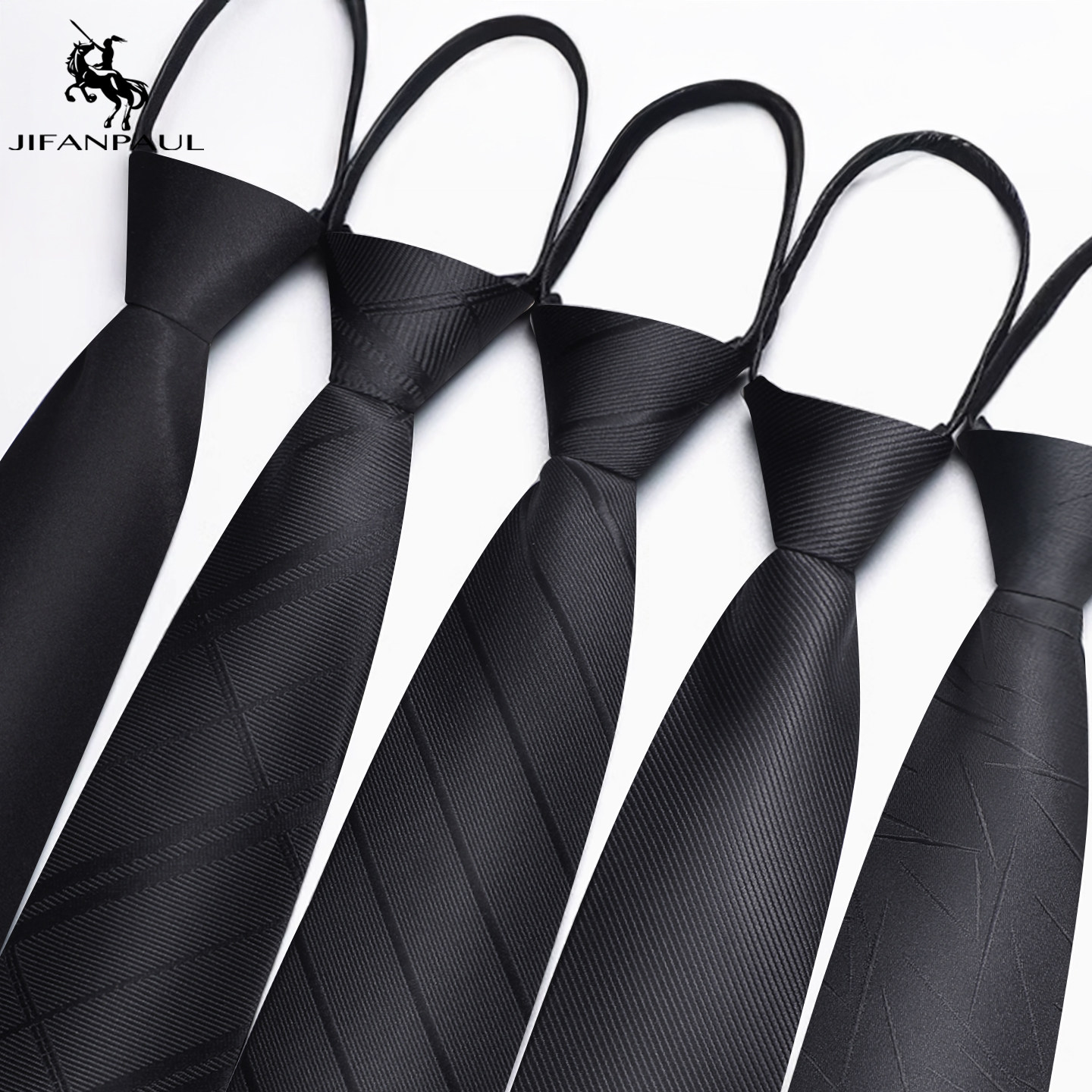 Black Tie for Men, No Need to Tie, Formal Business Zipper Style, Gray, High-End, Easy to Pull, Wedding Groom, Lazy Trend