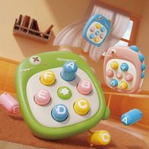 Handheld mini whack-a-mole press toy for baby boys and girls finger press toy for infant early education and puzzle