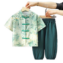 Hanfu boy baby Chinese style childrens clothing childrens new Chinese style improved Tang suit one-year-old dress summer dress male baby ancient costume