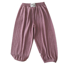 2024 Summer Thin Childrens Anti-mosquito Pants Boys Shake-Up Pants Girls Loose Bloomers Babys Foot-binding Casual Pants