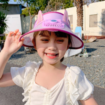 Cool hat with electric fan for children sun protection boy treasure sun protection summer empty top 2024 new empty top hat