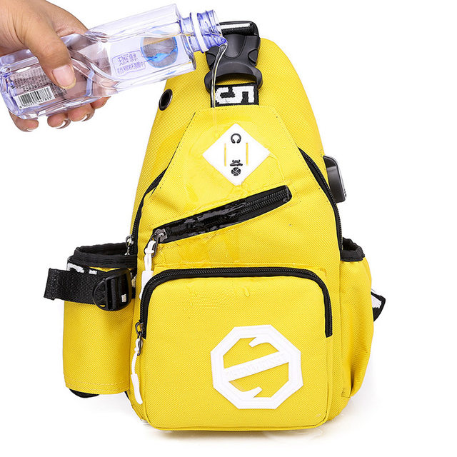 Chest bag men's crossbody bag trendy brand multi-functional couple backpack youth student trend Korean style casual women's shoulder bag