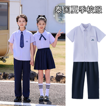 泰国校服衬衫六一儿童班服泰式女童男童幼儿园服饰毕业服jk套装