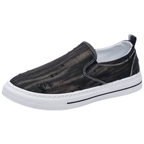 Cloth shoes mens summer 2024 new canvas shoes trendy and versatile one-legged old Beijing cloth shoes casual sneakers breathable