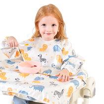 Integrated dining chair cover food supplement baby eating bib waterproof and anti-dirty baby table independent eating artifact