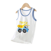 Childrens vest boys pure cotton spring and summer inner wear boys hurdle I-shaped bottoming shirt category a cotton children outer wear 7