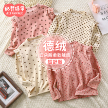 Girls spring and autumn floral bottoming shirt girls flying sleeves autumn T-shirt little girl versatile internet celebrity flying sleeves bottoming shirt