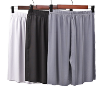 Mens pajama pants summer 2024 new ice silk shorts mens loose large pants five-quarter pants thin home pants