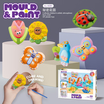 Plaster doll coloring white embryo handmade diy childrens plaster color painting graffiti toys 3D dinosaur animal creativity