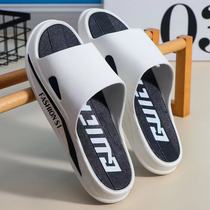 Mens outdoor slippers spring and summer thick-soled super soft temperament outer wear home bathroom bathing summer sandals