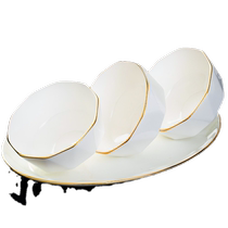 Dish package ceramic foam dishes eating dishes soup dishes combined Red family with modern tableware suit