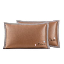 Summer washable ice silk pillowcase summer mat pillowcase home pair adult rattan bamboo mat pillowcase grass