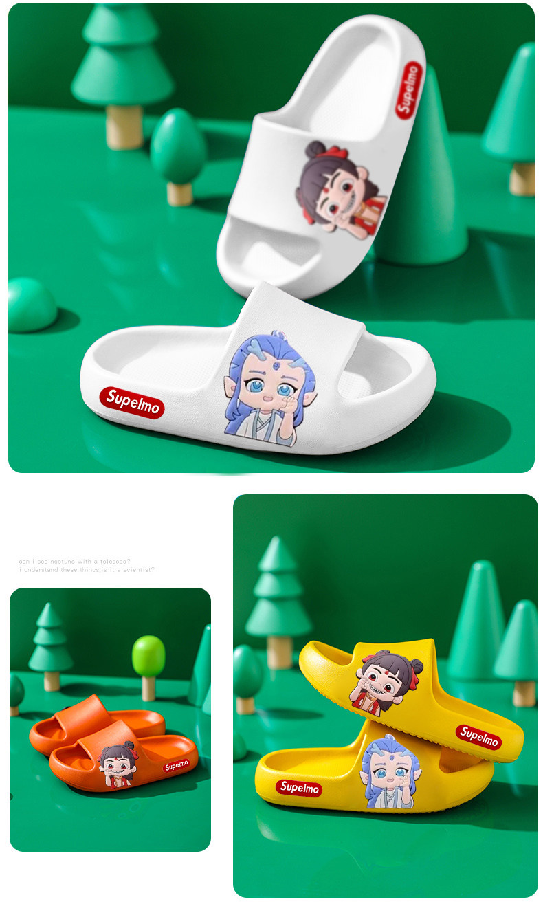 Nezha Kidsren's Slippers for Boys Summer 2026 New Anti-Slip Soft Bottom Slippers for Bathing Indoor Home Baby Boys Slippers — 9