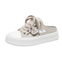 Half slippers for women 2024 new summer outer wear Baotou sandals one-legged casual sandals small white shoes versatile hot style