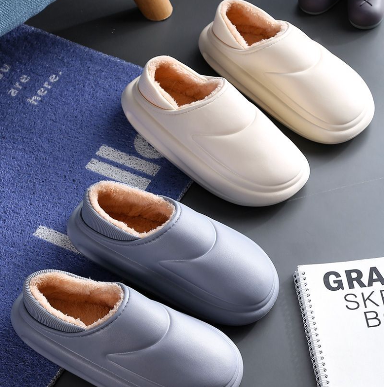 2023 new cotton slippers men winter cold-proof and warm cotton shoes to drive waterproof non-slip bag heel big code cotton tug-Taobao